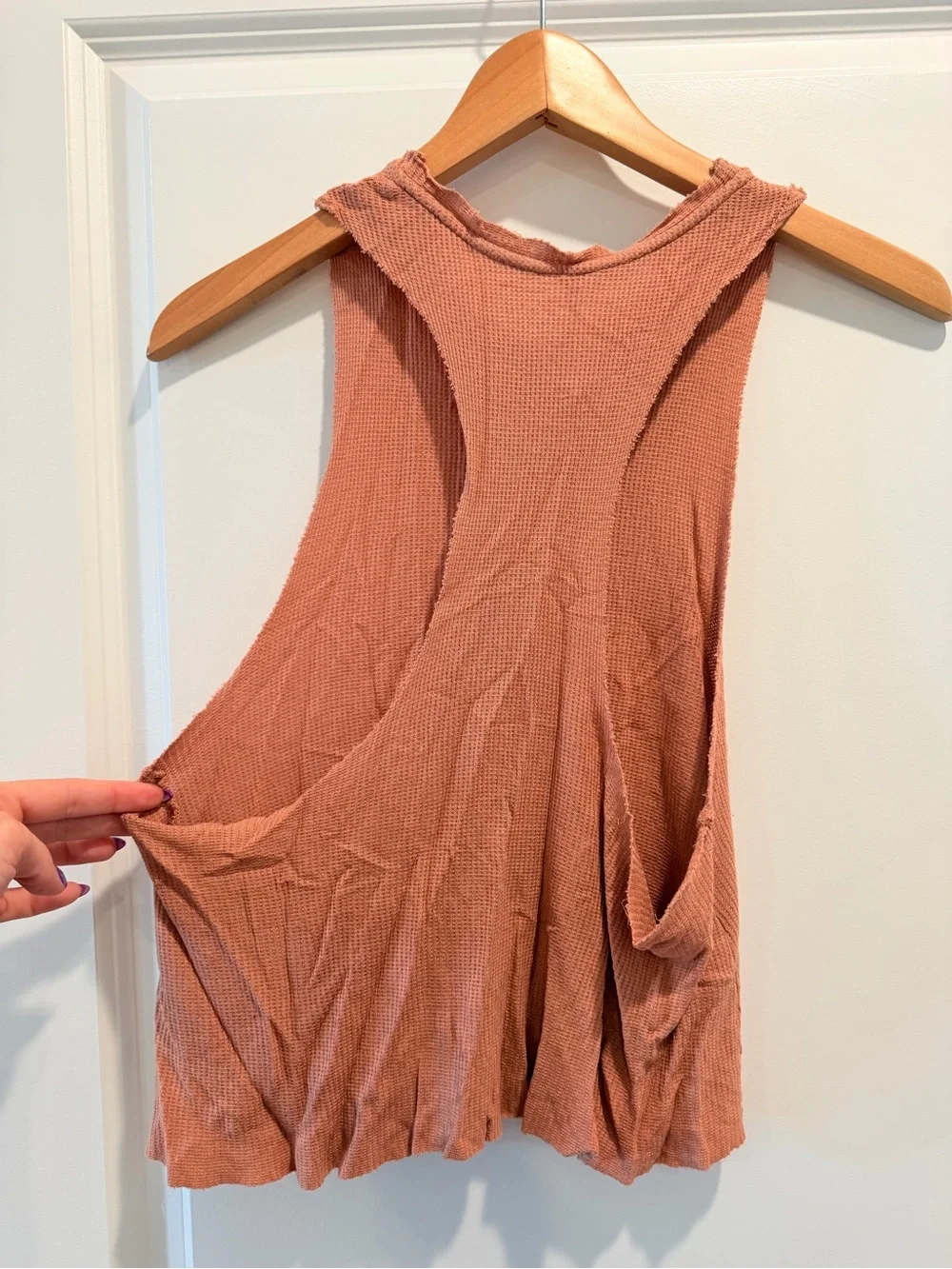 ALO Yoga Waffle Knit Tank Top - Mauve Pink